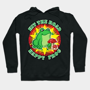 Hit The Road Happy Frog Hoodie